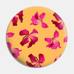 Bauhinia Flower Custard Yellow - Summer Flower Pattern Pin