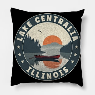 Lake Centralia Illinois Sunset Pillow