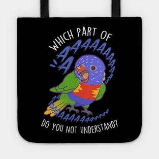 Rainbow Lorikeet Parrot Aaaa Tote