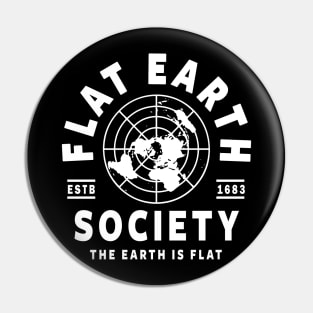 FLAT EARTH SHIRT, FLAT EARTH SOCIETY T-SHIRT, FLAT EARTHER Pin