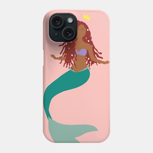 Black Mermaid Phone Case by ktolliverdesign