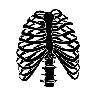 Skeleton Rib Cage Funny Halloween Anatomy Costume T-Shirt