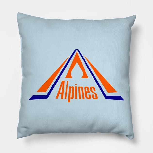 Defunct Moncton Alpines AHL 1983 Pillow by LocalZonly