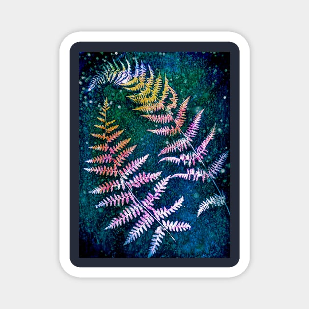 Botanical cyanotype herb Magnet by redwitchart