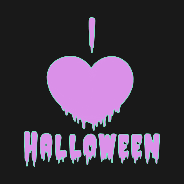 I Heart Halloween drip pastel goth kawaii love by xenotransplant