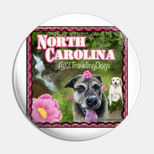 2 Traveling Dogs - North Carolina Pin