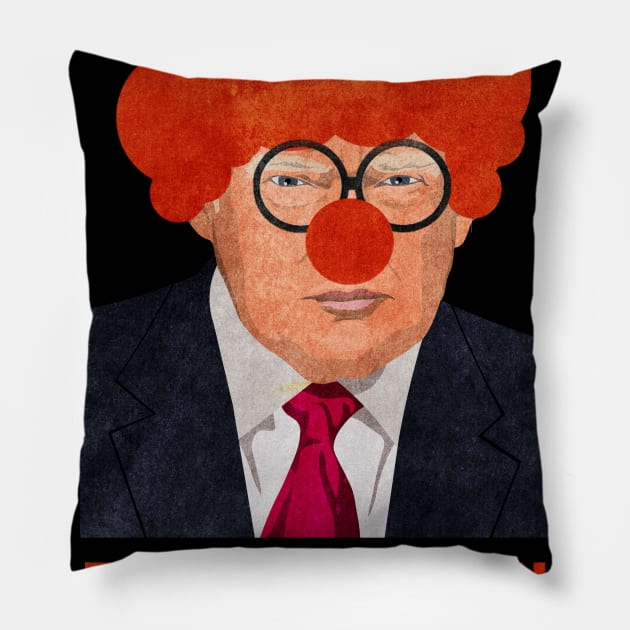 Elect A Clown Expect A Circus Again Pillow by kevenwal