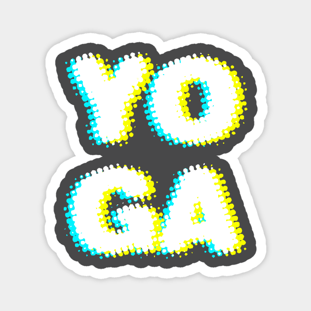 Yoga Halftone Magnet by SimonSay