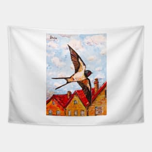 Swallow. The Symbol of Spring and Home Tapestry