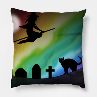 Rainbow Halloween Pillow