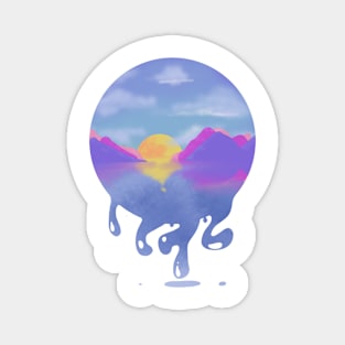 Sunset drips Magnet