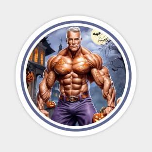 Muscle Daddy on Halloween Night Magnet