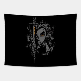 Demon Slayer Anime Character Kyojuro Rengoku Tapestry