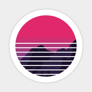 Retro Sunset Magnet