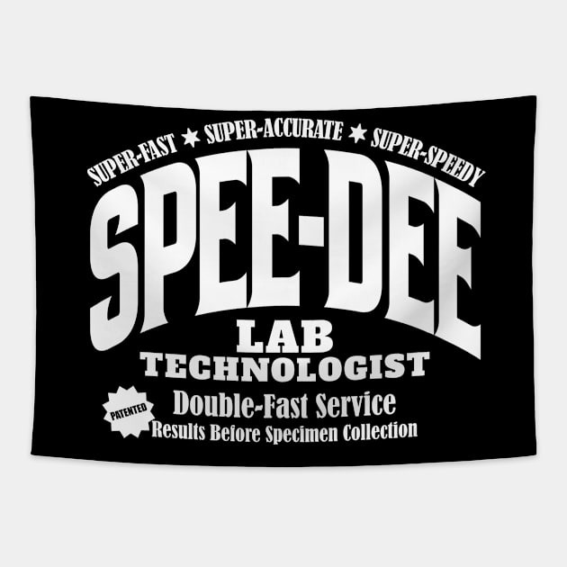 Spee-Dee Lab Technologist Tapestry by LaughingCoyote