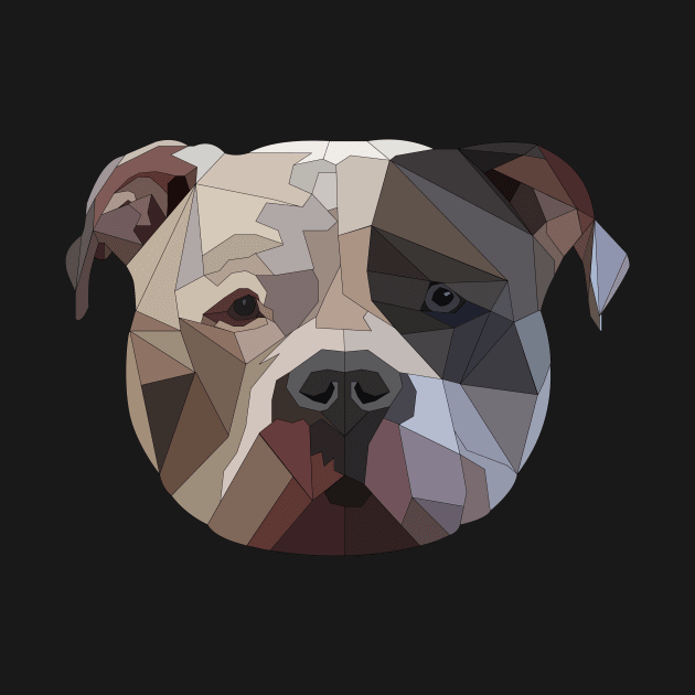 Dog American Staffordshire Terrier Low Poly Type by Monstershirts