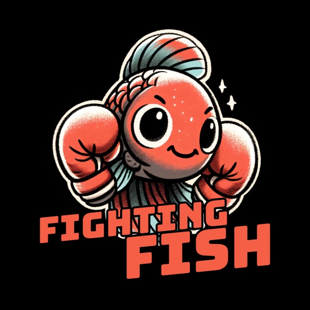 Fighting Fish Betta Fish Aquarist Design by DoodleDashDesigns