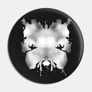 Rorschach Moth Ink Blot Test White Pin