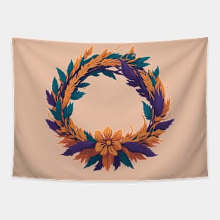 Floral Wreath Tapestry