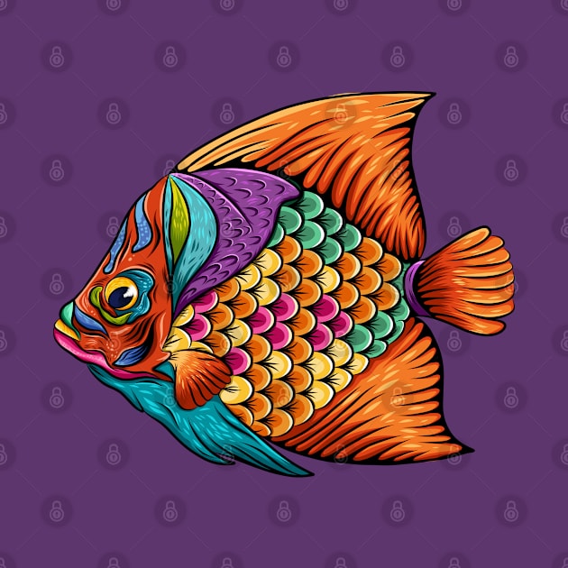 Surgeon Fish Colorful by Mako Design 