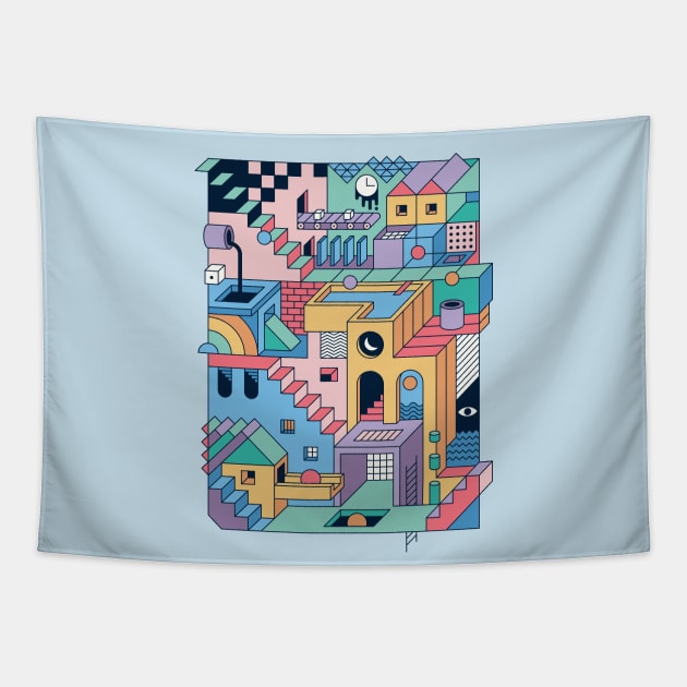 80s Escher Tapestry by Thepapercrane