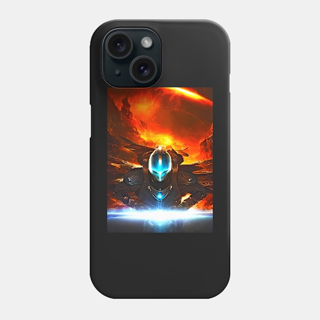 Human/Alien War - Plan the Last Stand - AI Generated Sci Fi Concept Art - Phone Case by AfroMatic