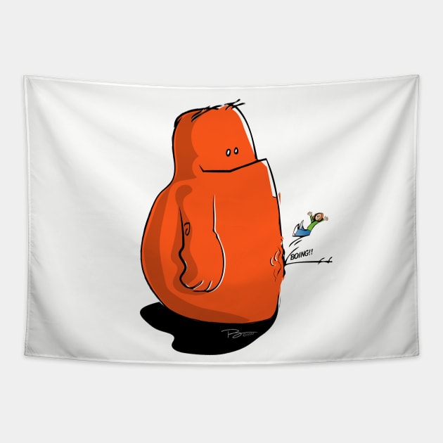 Og the Orange Ogre Tapestry by i4ni Studio