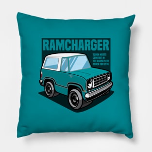 Turquoise Ramcharger - 1974 Pillow