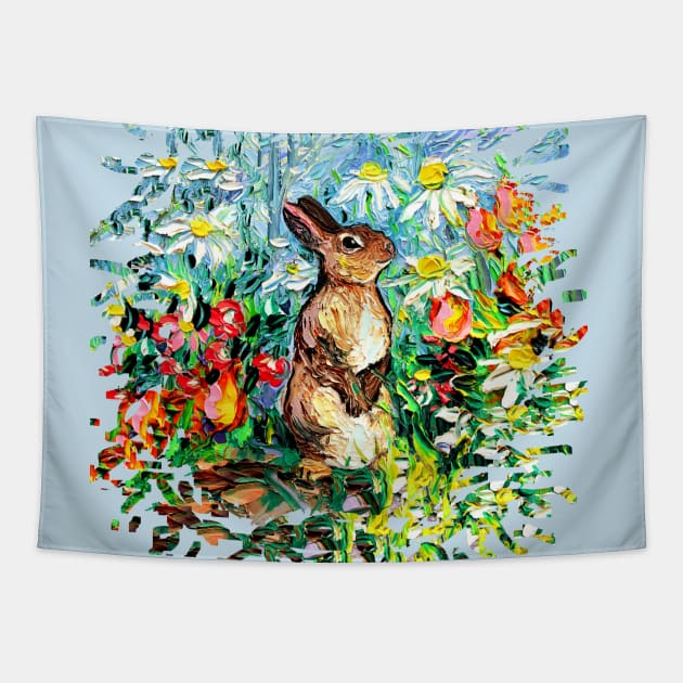 Cottontail (splash version) Tapestry by sagittariusgallery