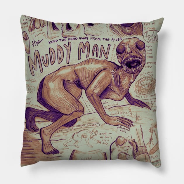 Muddy Man Pillow by Ballyraven