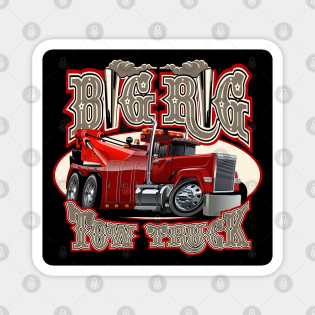 Cartoon tow truck Magnet by Mechanik