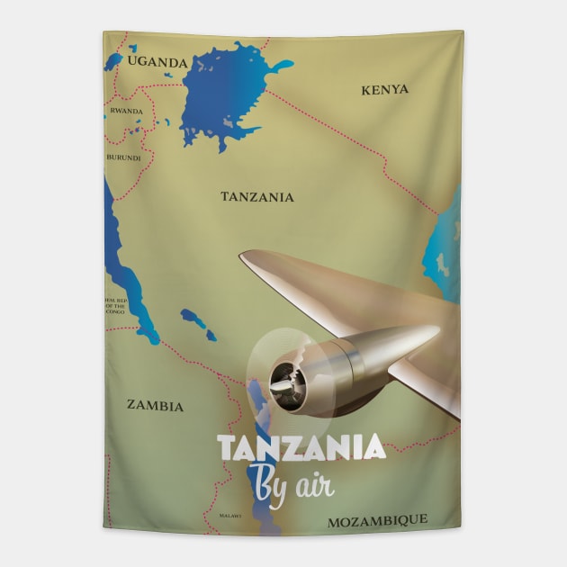 Tanzania By Air Tapestry by nickemporium1