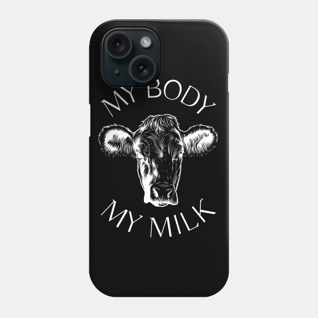 My Body My Milk Phone Case by TJWDraws