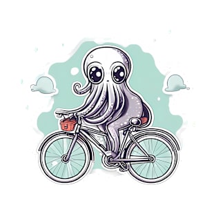 cycling octopus, smile inducing T-Shirt