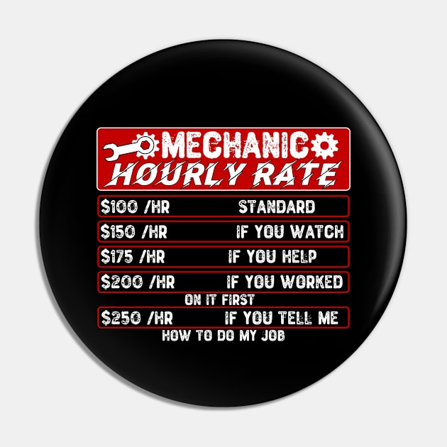 Mechanic Hourly Rate Pin by Yyoussef101