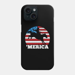 Merica Rodeo USA Vintage Sunset 4th of July America Phone Case