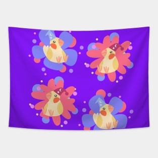 cockatiel dream, flower pattern Tapestry