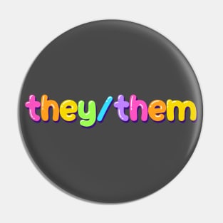 they/them jellybean design Pin