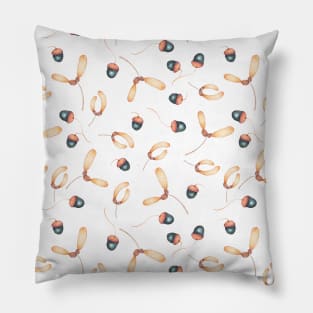 Acorns Watercolor Autumn Pillow