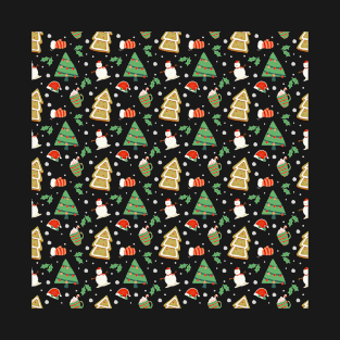 Christmas pattern gingerbread ugly xmas T-Shirt