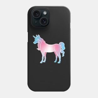 Trans Pride Unicorn on Black Phone Case