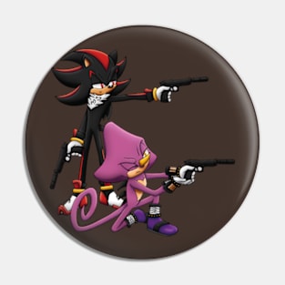 Shadow and Espio on a Heist Pin