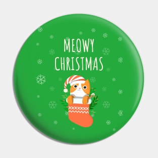 Christmas Kitty Pin