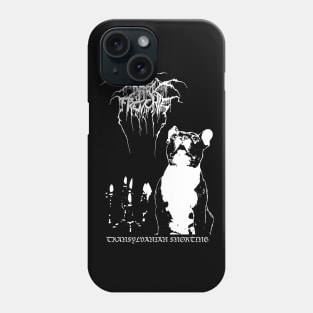 Dark Frenchie Throne // Black Metal Punk French Bulldog Phone Case