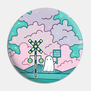 A ghost that says I am dead inside Pin