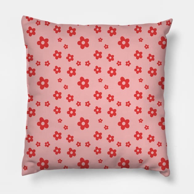 retro daisies Pillow by queenofhearts