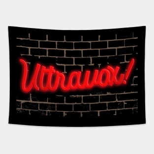 Ultravox ))(( Retro New Wave Neon Fan Art Tapestry