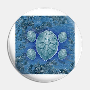 Turtles underwater Pin