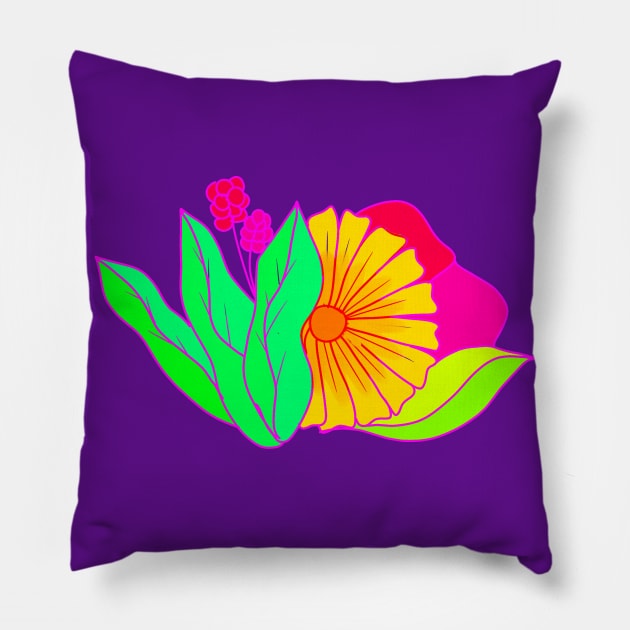 Flower daisy floral Margarita Pillow by carolsalazar