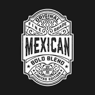 Funny Mexican Cinco De Mayo Distressed Vintage Tequila Label T-Shirt